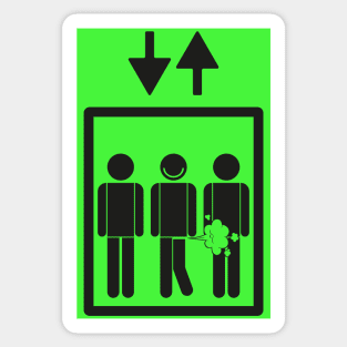 Fart in an elevator Sticker